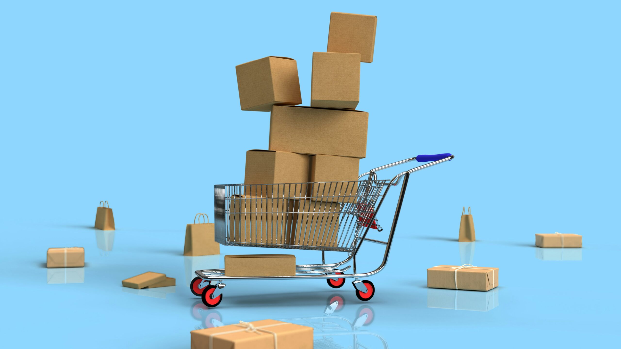 trolley_stacked_full_of_boxes_in_a_blue_space_surrounded_by_more_boxes